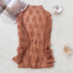 2020 New Transparent Korean Loose Women Lace Blouse 3 Colors Female Bottoming Blouses Plus Size Cheaper Tops