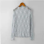 2020 New Transparent Korean Loose Women Lace Blouse 3 Colors Female Bottoming Blouses Plus Size Cheaper Tops