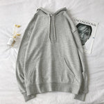 Women Solid Color Oversize Hoodie 2020 Harajuku Plus Velvet Winter Basic Sweatshirt Casual Long Sleeve Thicken Hooded Tops Hoody