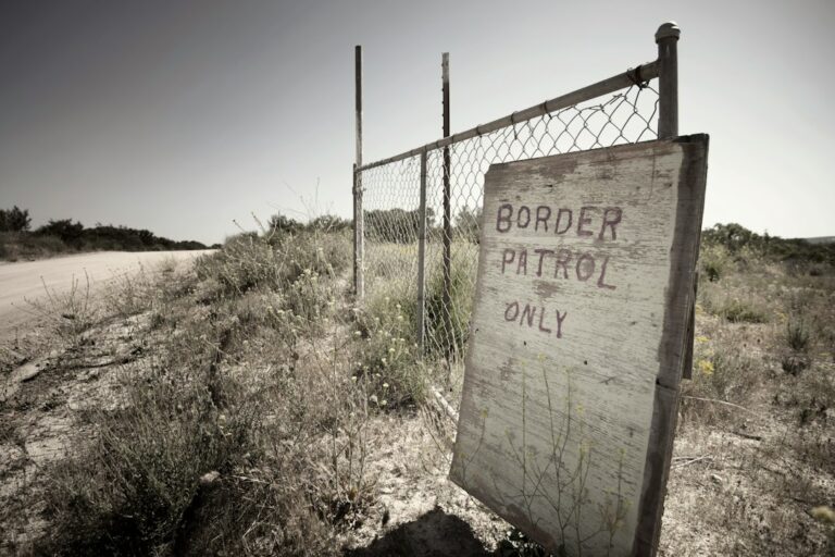 Border barrier near the United States and Mexico